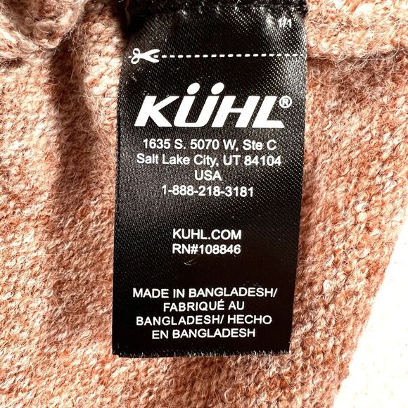 KÜHL Ombre Knit V-Neck Sweater Women’s L Beige Brown Cozy Soft Fall Winter - Picture 5 of 13